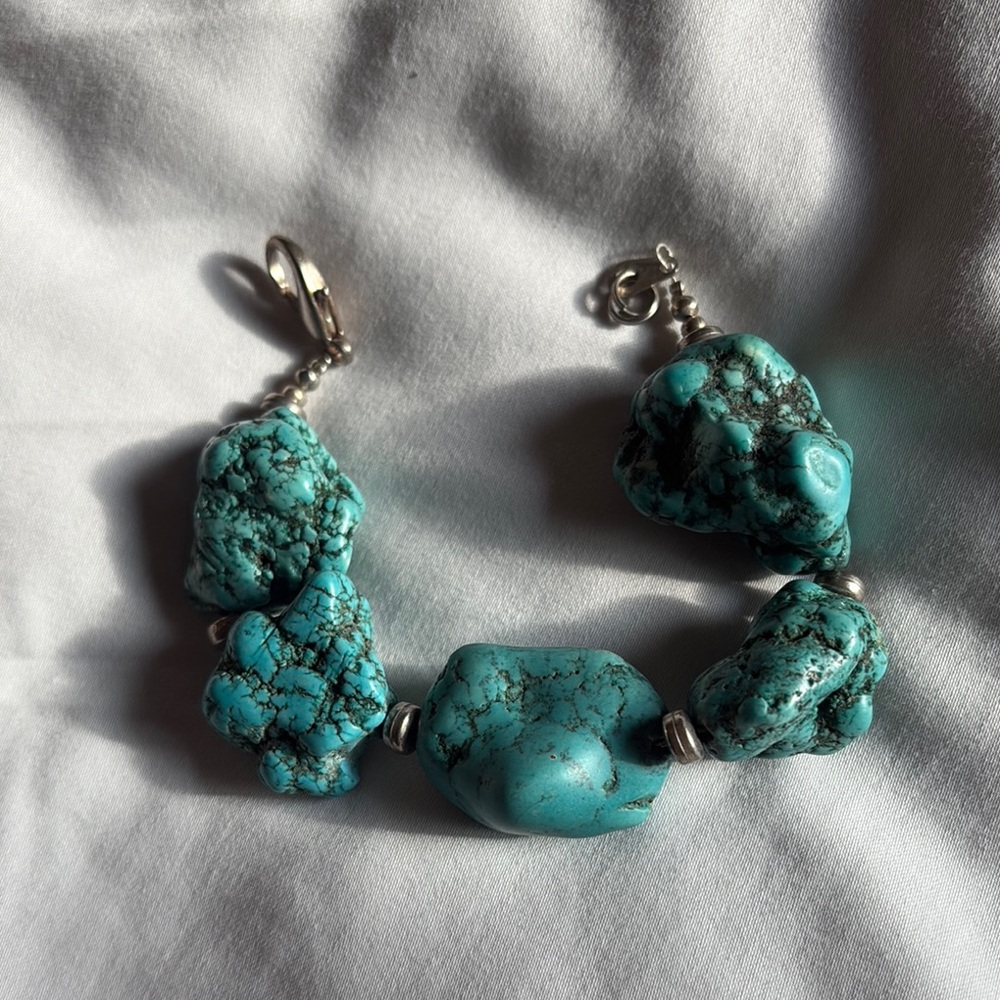 Chunky Turquoise Stone Bracelet